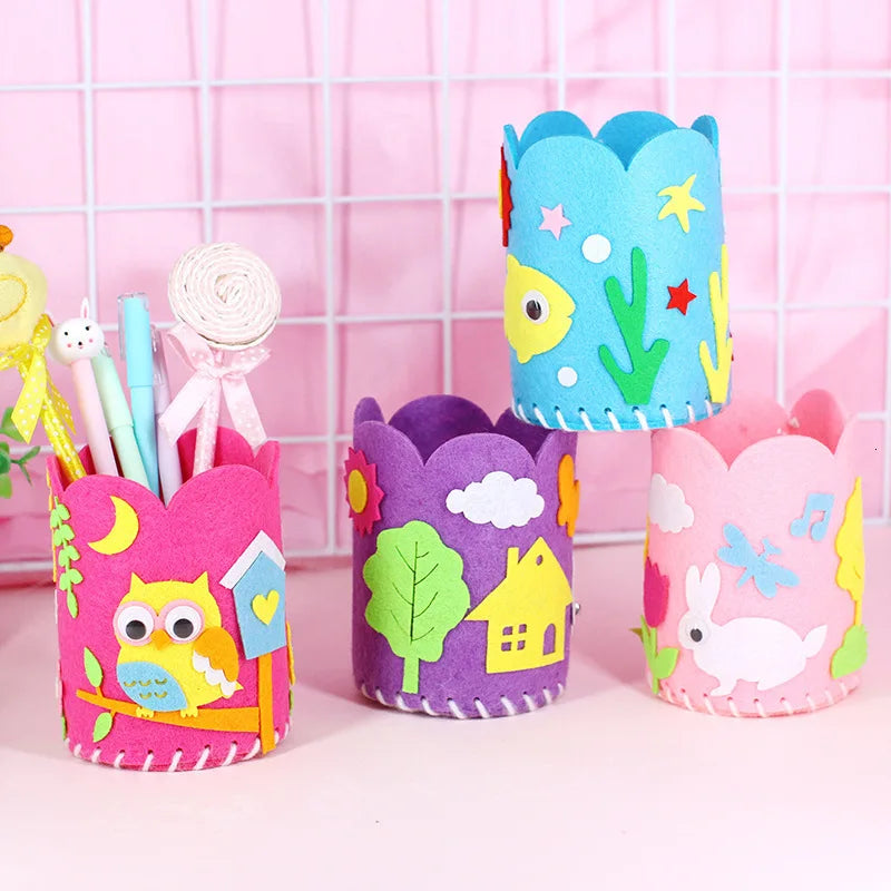 4-Piece DIY Pencil Holder Craft Set – Educational & Creative Toys