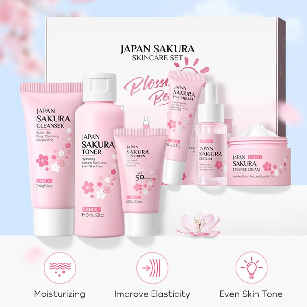 6-Piece Sakura Skincare Set with Gift Box