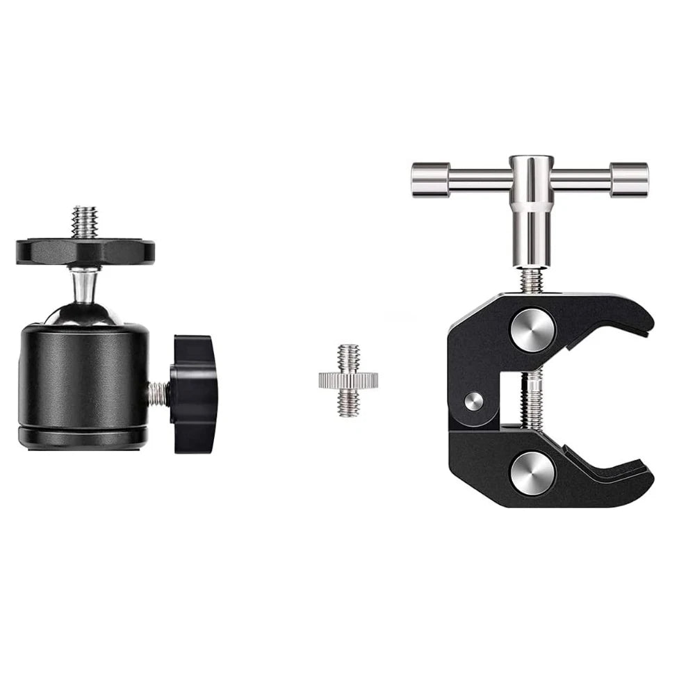 ERIKOLE 360° Mini Ball Head Super Clamp with Quick Release