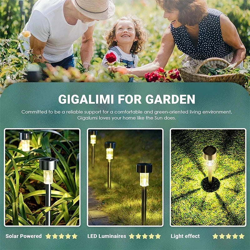 10-Pack Solar Garden Lights – Waterproof Outdoor Pathway Lamps