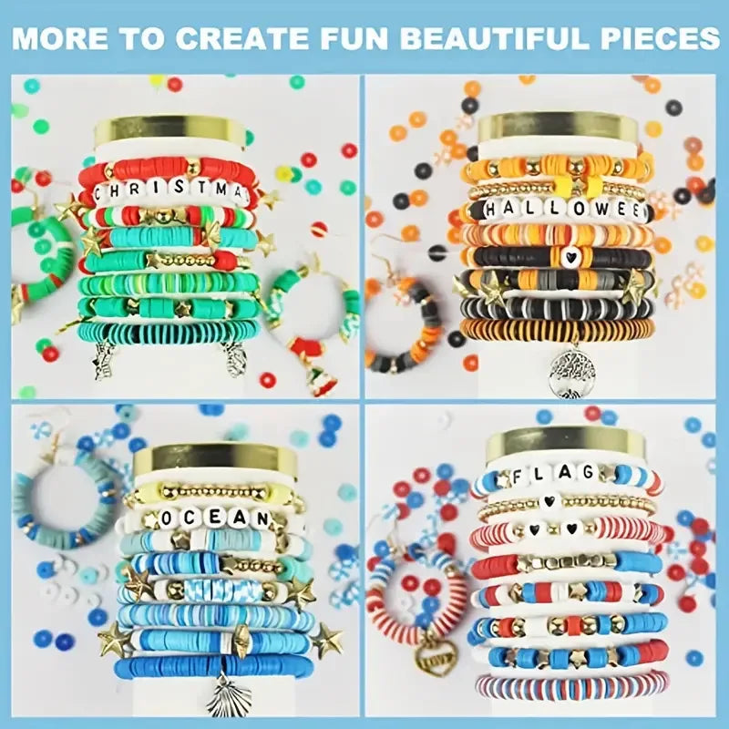 Polymer Clay Beads Kit for DIY Jewelry
