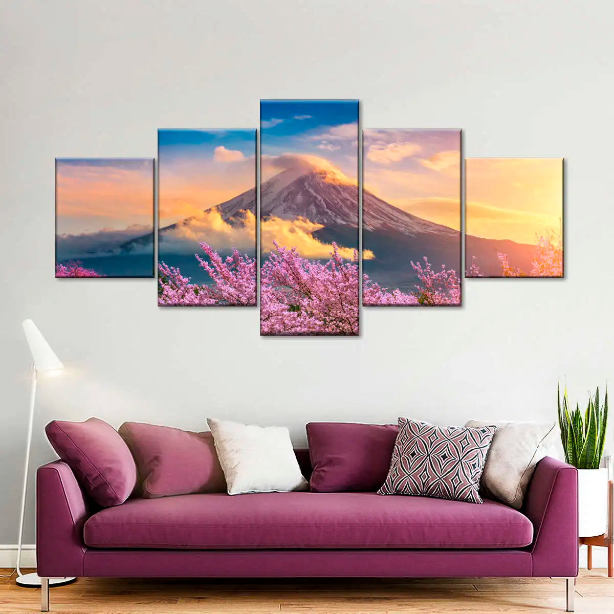 5-Piece Lake Landscape Canvas Wall Art – Unframed Home Decor Posters