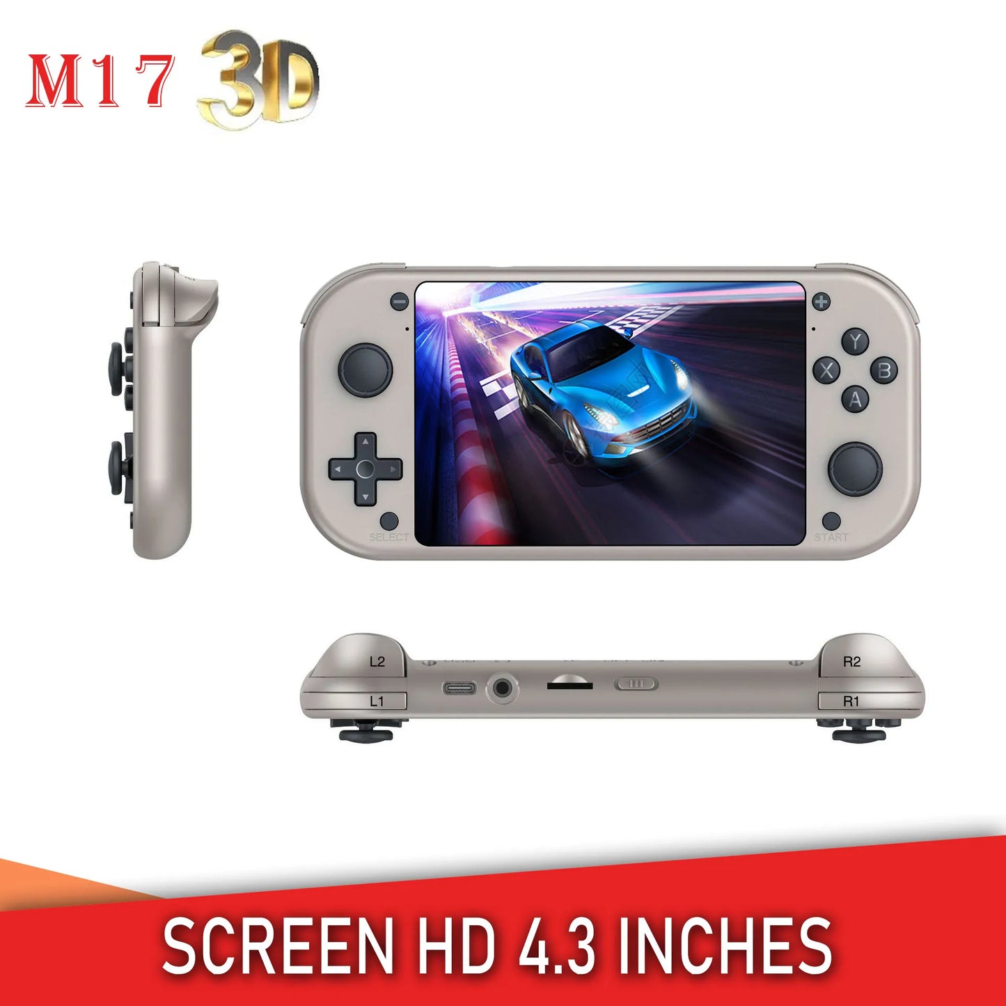 M17 Handheld Console 4.3" Retro Game Player