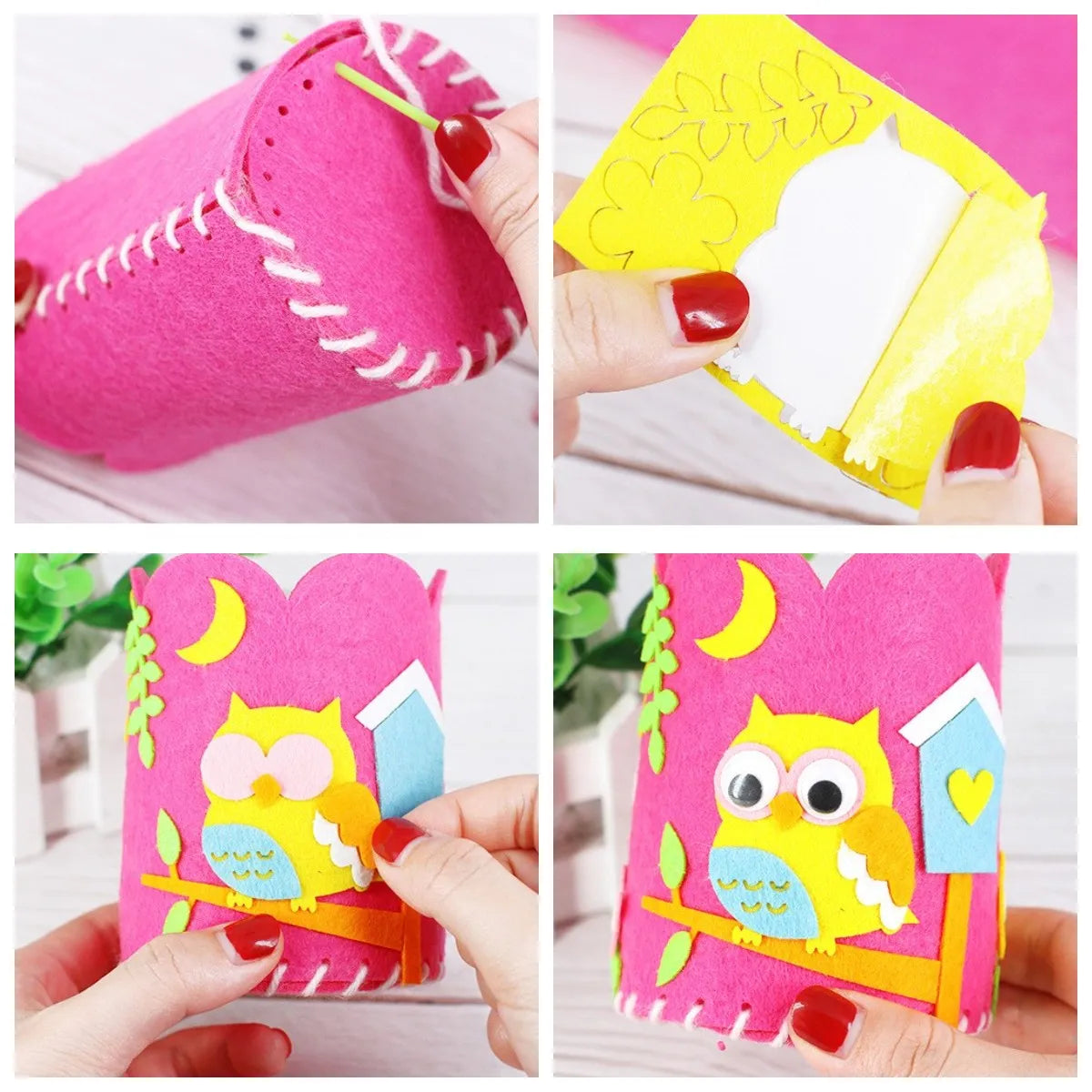 4-Piece DIY Pencil Holder Craft Set – Educational & Creative Toys