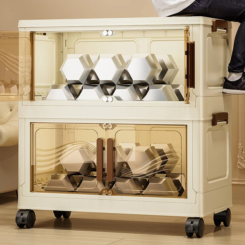 Foldable Storage Box with Clear Door – Durable & Space-Saving Organizer