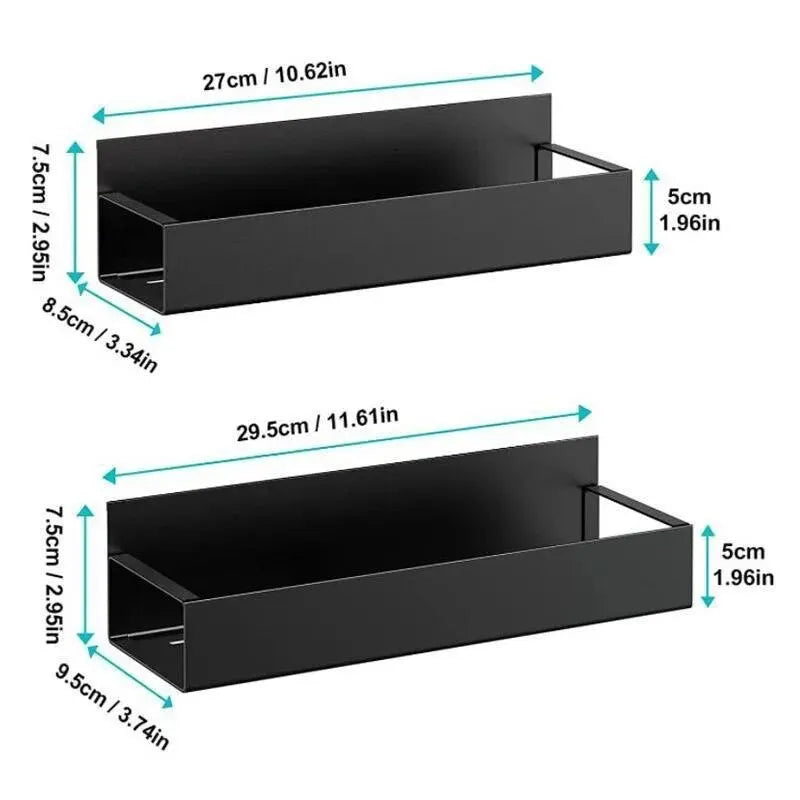 2PCS Magnetic Storage Rack – Kitchen & Laundry Side Shelf Organizer