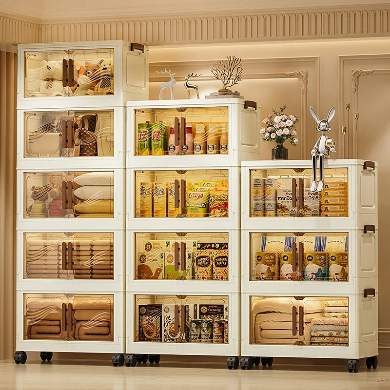 Foldable Storage Box with Clear Door – Durable & Space-Saving Organizer