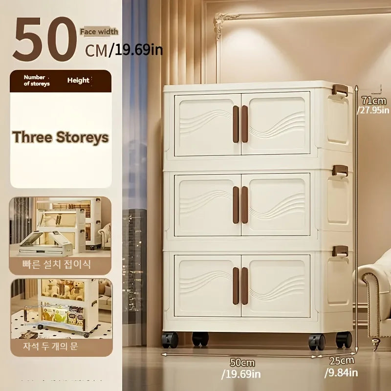 Foldable Storage Box with Clear Door – Durable & Space-Saving Organizer