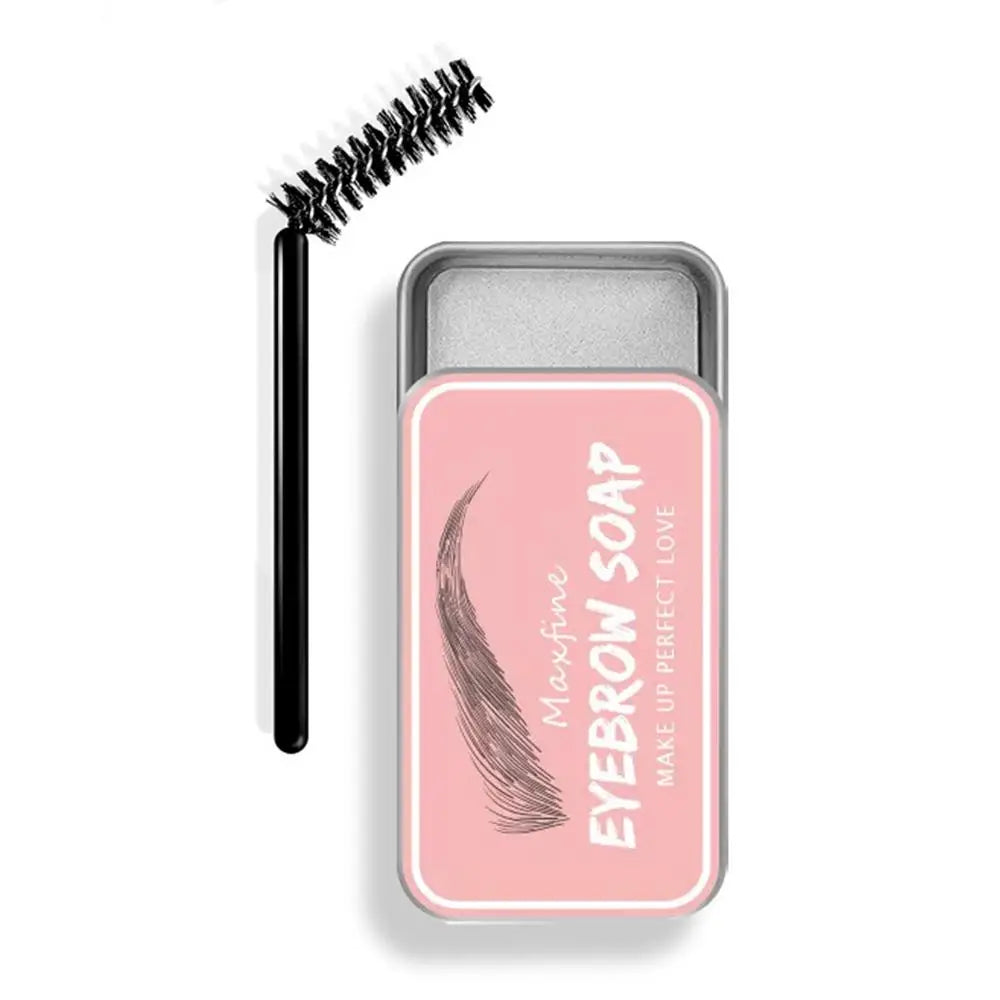 Eyebrow Styling Gel Soap with Brush – Transparent Pomade Fixer for Women