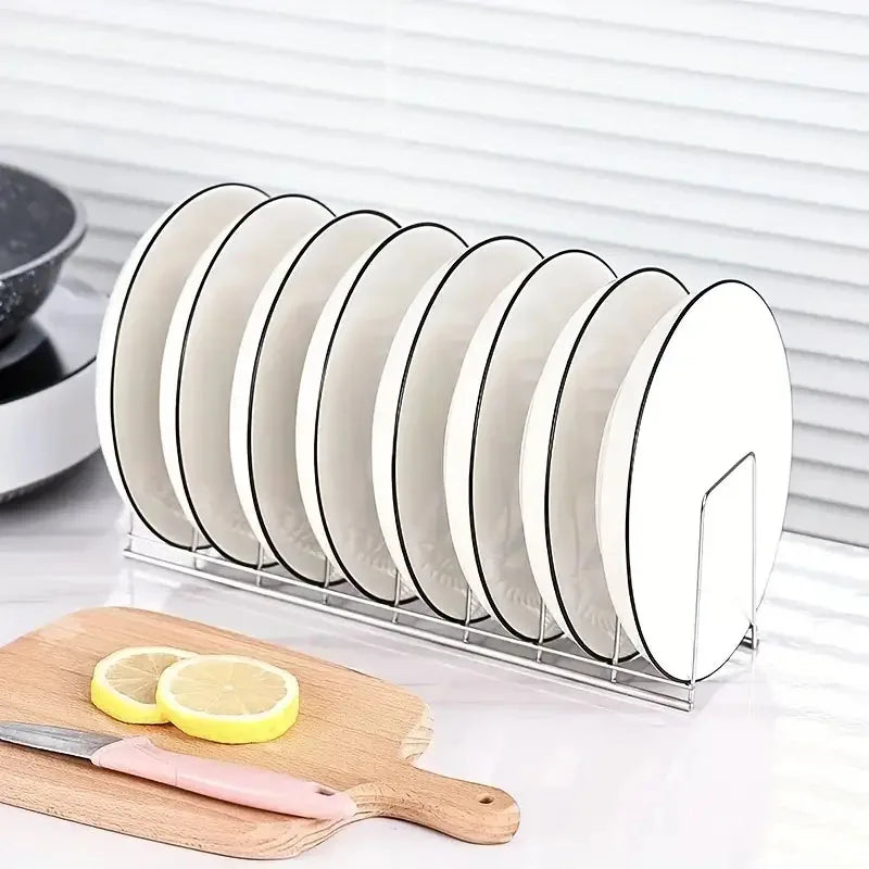 Stainless Steel Kitchen Bowl & Dish Organizer – Cutlery & Pot Lid Rack