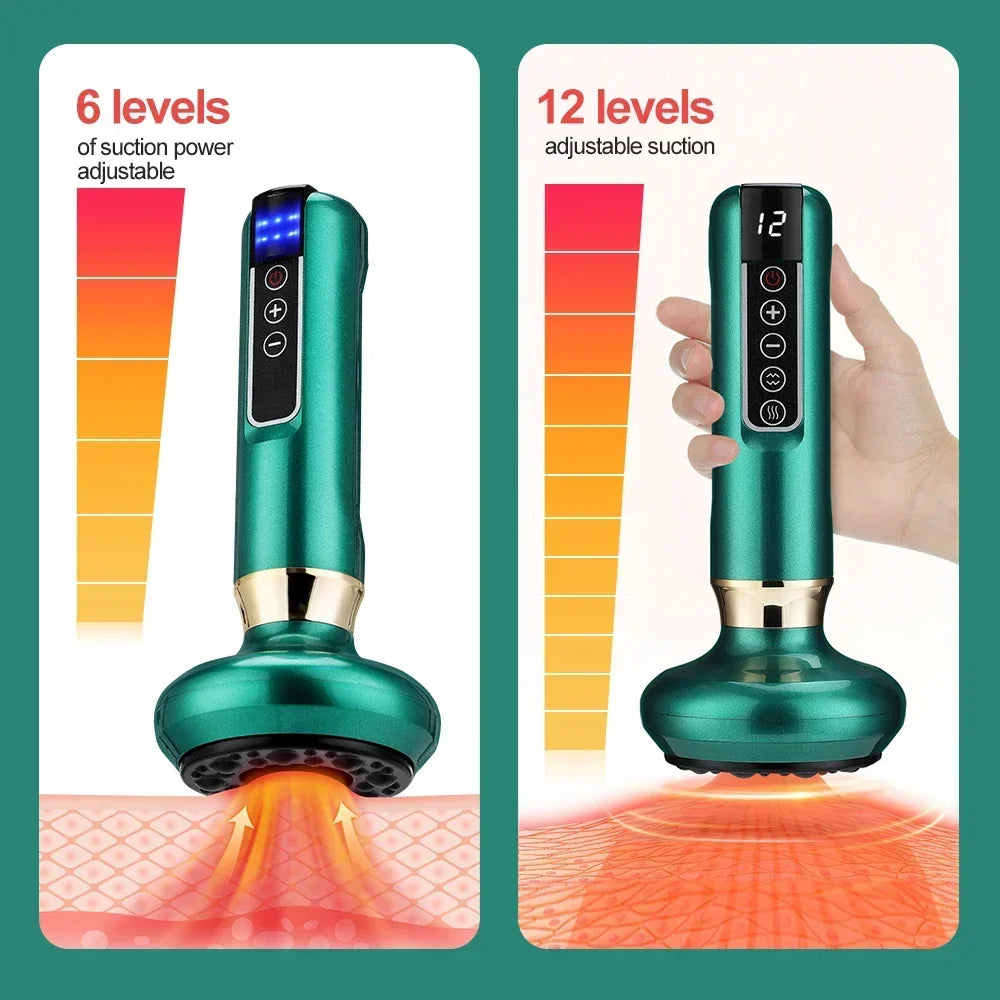 Tricolor Electric GuaSha Massager – Anti-Cellulite Vacuum & Infrared Slimming