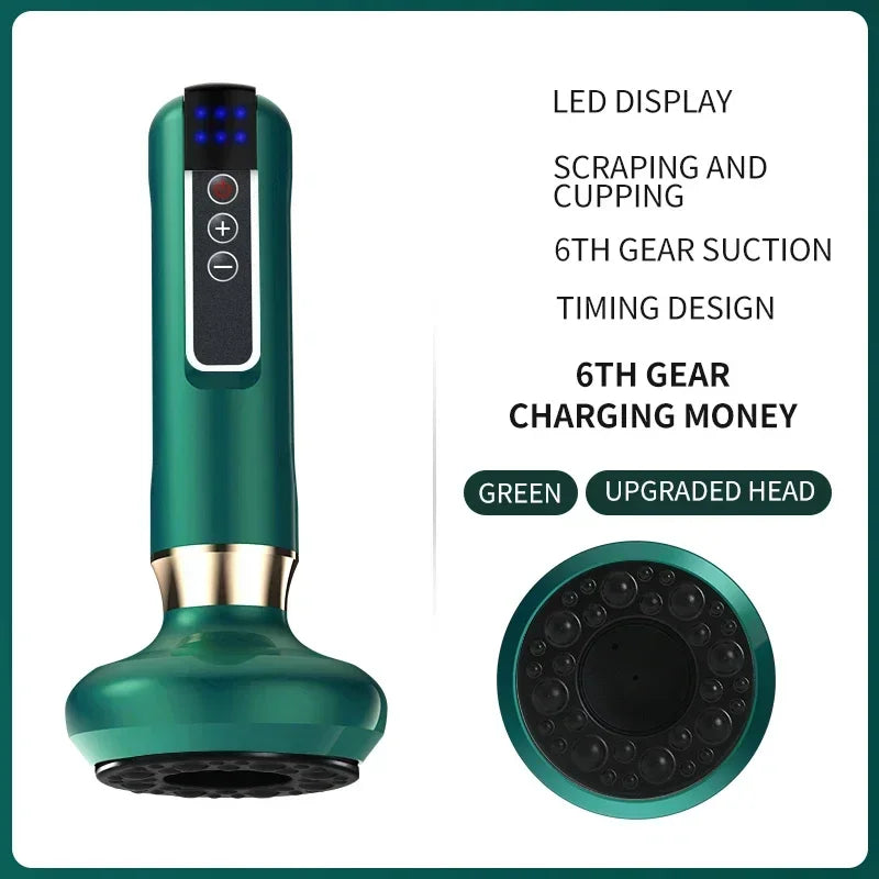 Tricolor Electric GuaSha Massager – Anti-Cellulite Vacuum & Infrared Slimming