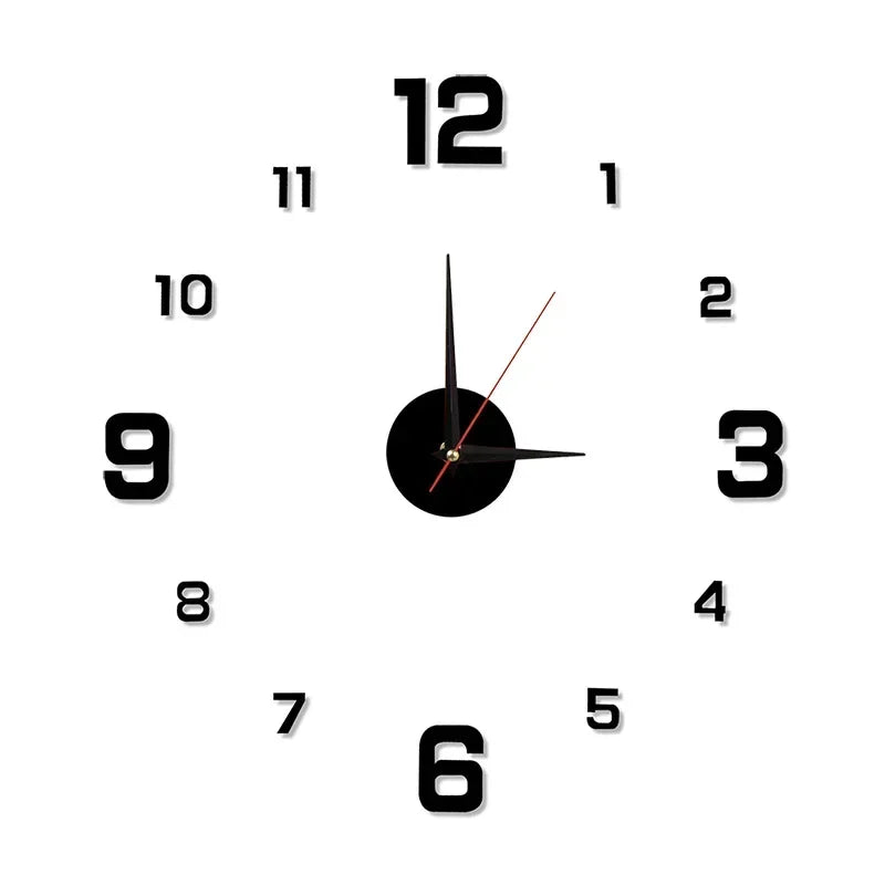 3D DIY Luminous Wall Clock – Frameless Acrylic Silent Decor Clock