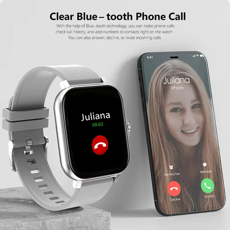 KESHUYOU 2025 Smart Watch – Bluetooth Call, Music, Heart Rate Monitor, Pedometer