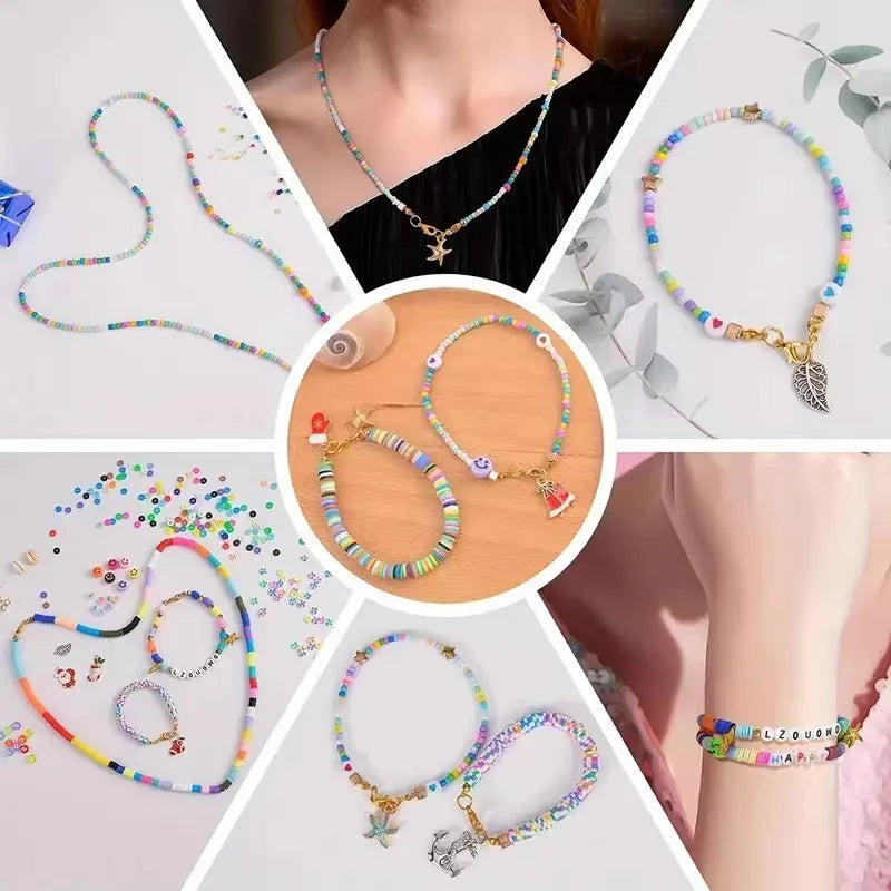 Polymer Clay Beads Kit for DIY Jewelry