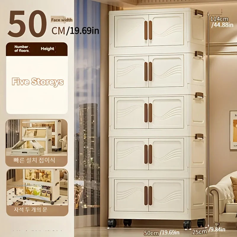 Foldable Storage Box with Clear Door – Durable & Space-Saving Organizer