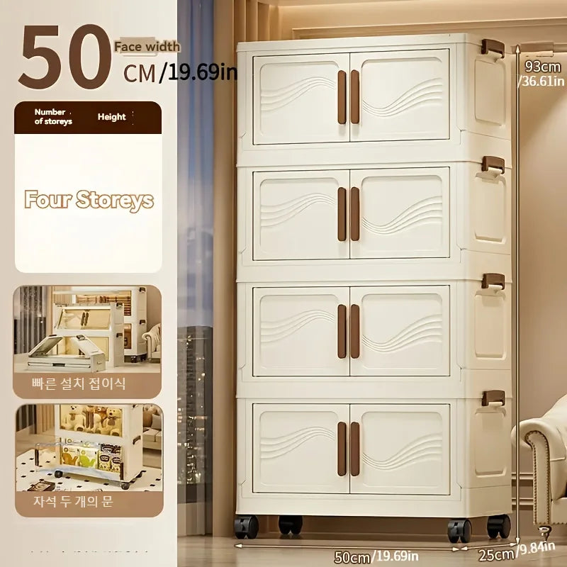 Foldable Storage Box with Clear Door – Durable & Space-Saving Organizer
