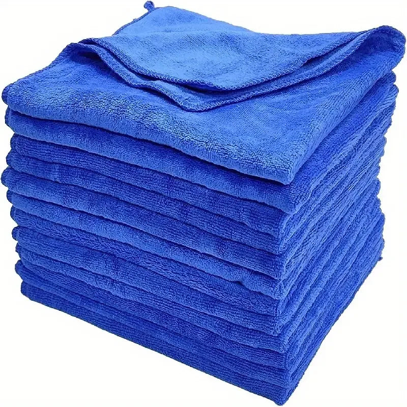 10Pcs Microfiber Towels – Car Wash & Household Cleaning Cloths