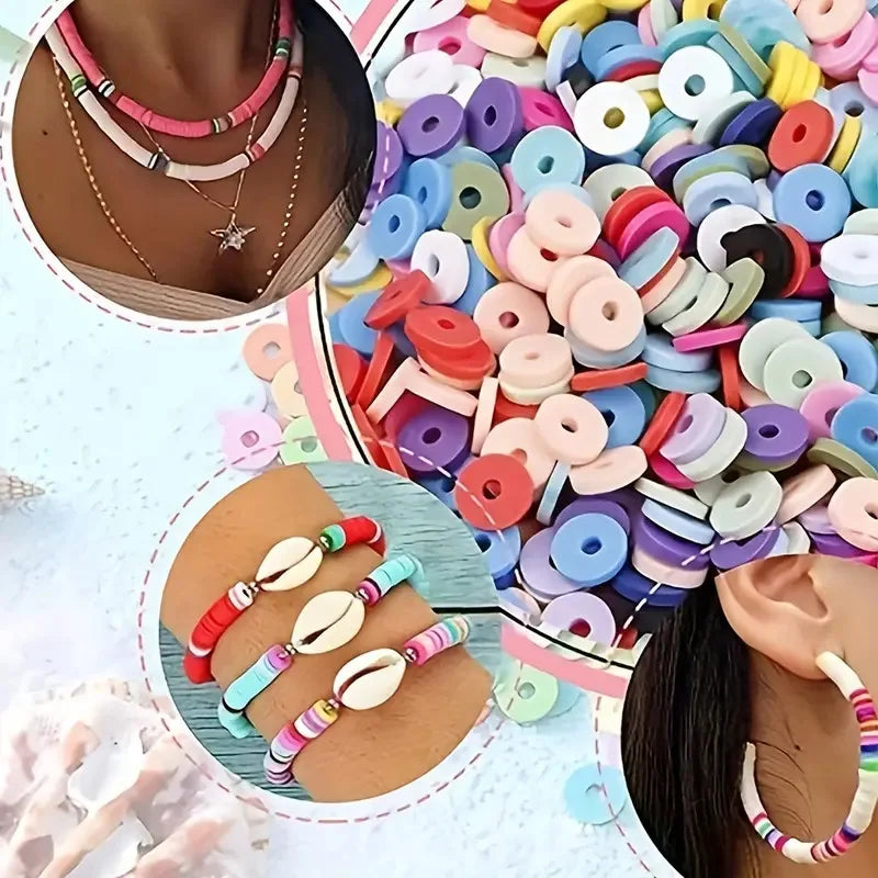 Polymer Clay Beads Kit for DIY Jewelry