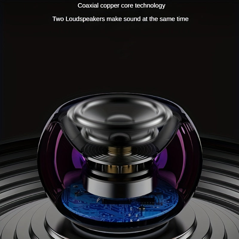 Portable Mini Gradient Steel Speaker - Indoor & Outdoor Gift