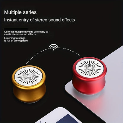 Portable Mini Gradient Steel Speaker - Indoor & Outdoor Gift