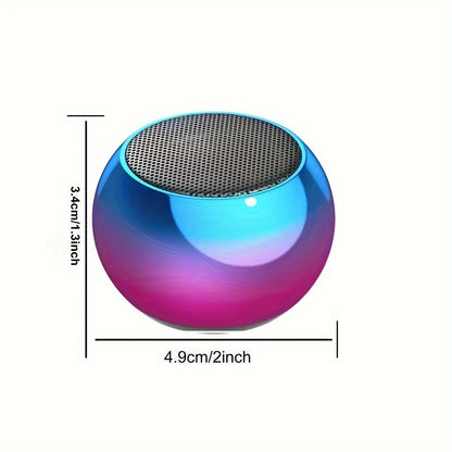 Portable Mini Gradient Steel Speaker - Indoor & Outdoor Gift