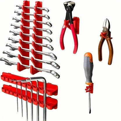47pcs Lenotos DIY Tool Organizer Set - Durable Red & Black Storage