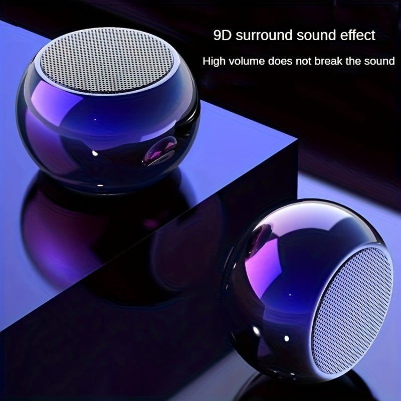 Portable Mini Gradient Steel Speaker - Indoor & Outdoor Gift