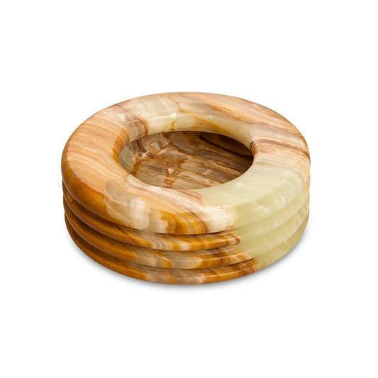 Circle of Calm – Handcrafted Onyx Tealight Holder