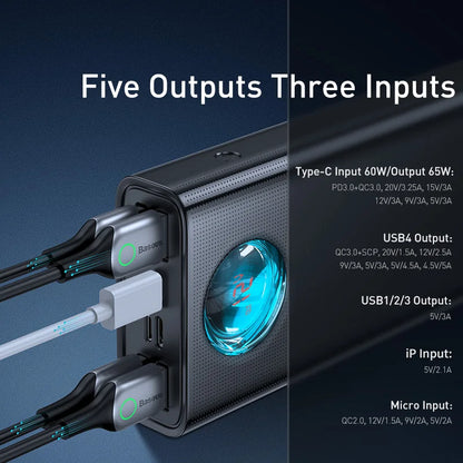 Baseus 65W 30000mAh Power Bank – Fast Charge