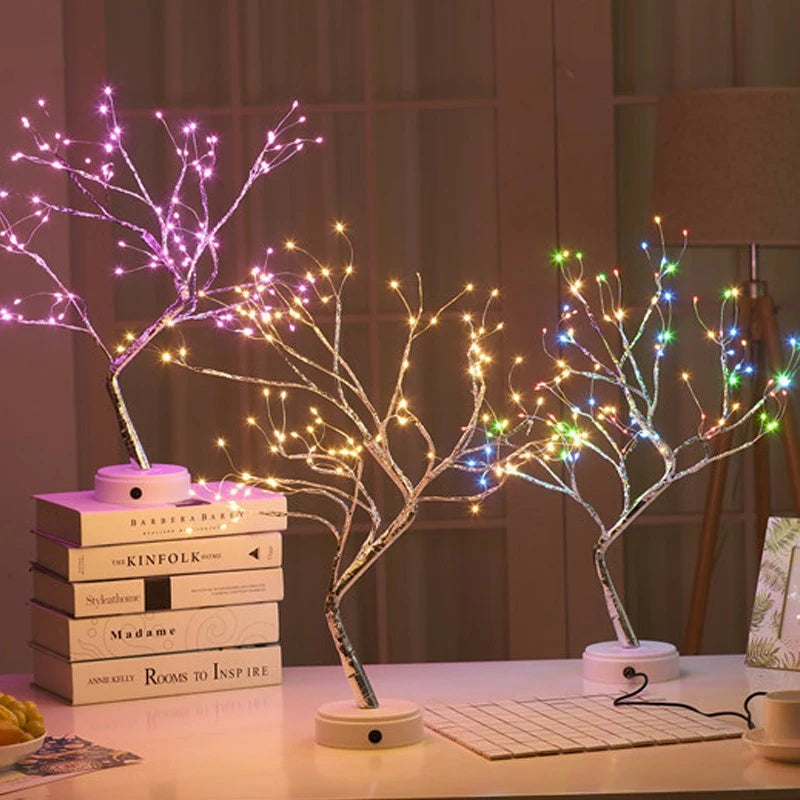 Mini LED Christmas Tree Fairy Light Garland - Holiday Bedroom Decor
