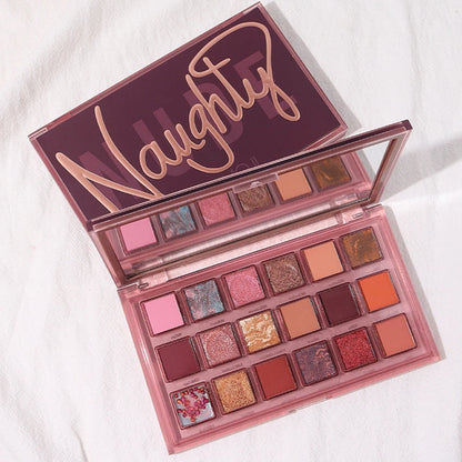 18-Color Pomegranate Eyeshadow Palette – Shimmer & Matte, Waterproof