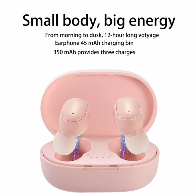 TWS A6S Bluetooth Wireless Earbuds with Mic & Charging Case