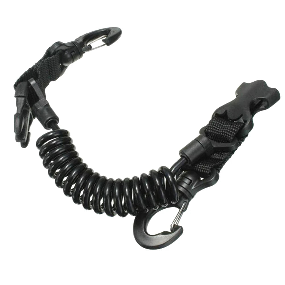 Diving Camera Lanyard with Spring Coil & Quick Release Buckle