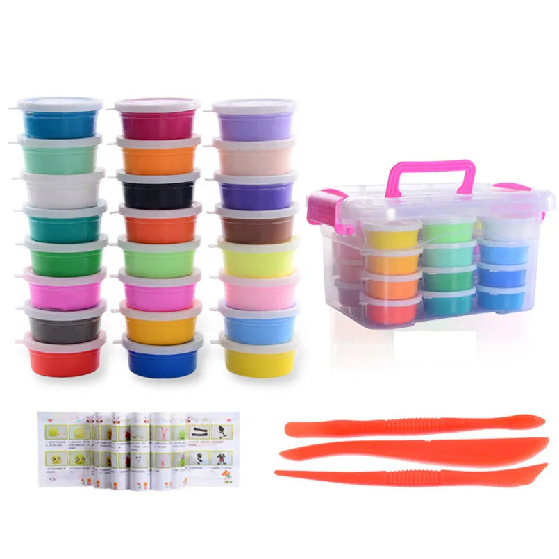 Air Dry Fluffy Slime Clay Set - 12/24/36 Colors