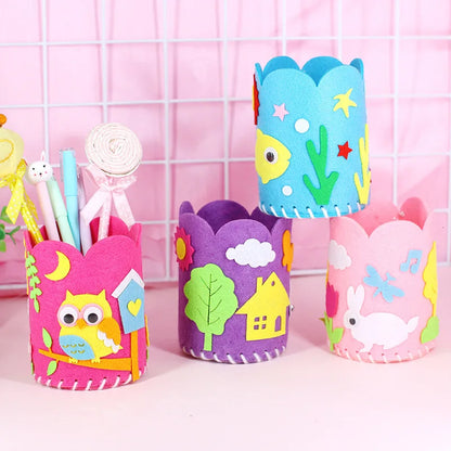 4-Piece DIY Pencil Holder Craft Set – Educational & Creative Toys
