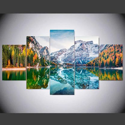 5-Piece Lake Landscape Canvas Wall Art – Unframed Home Decor Posters