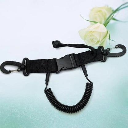 Diving Camera Lanyard with Spring Coil & Quick Release Buckle