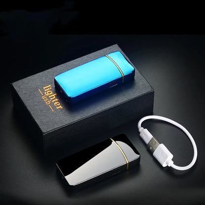 Touch Sensing Dual Arc Windproof USB Rechargeable Plasma Lighter