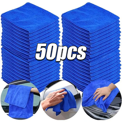 10Pcs Microfiber Towels – Car Wash & Household Cleaning Cloths