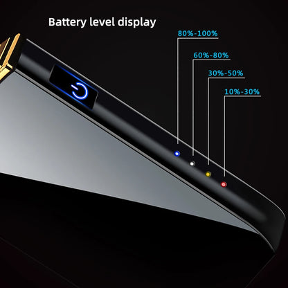Touch Sensing Dual Arc Windproof USB Rechargeable Plasma Lighter