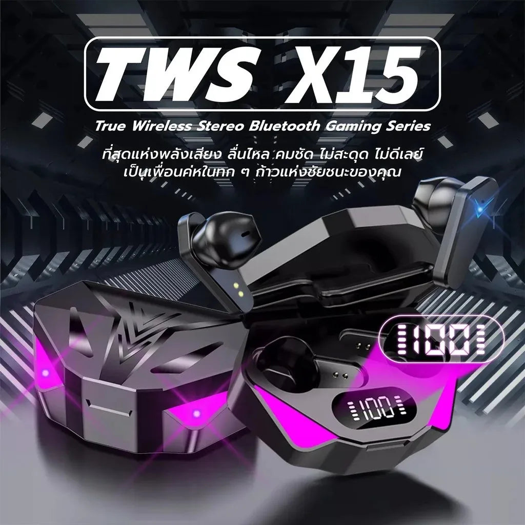 X15 TWS Gaming Earphones – Wireless Bluetooth