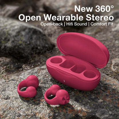 Bluetooth 5.3 Open-Ear Wireless Earbuds with Charging Case