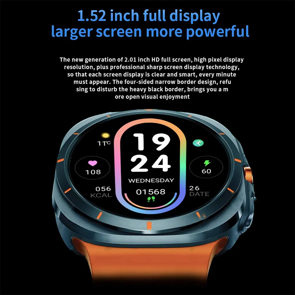 KESHUYOU 2025 Smart Watch – 1.52" AMOLED, Bluetooth Call, Health Monitor