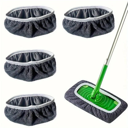 4pcs Reusable Washable Replacement Mop Pads – Durable Flat Floor Mop Cloths