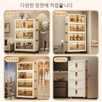 Foldable Storage Box with Clear Door – Durable & Space-Saving Organizer