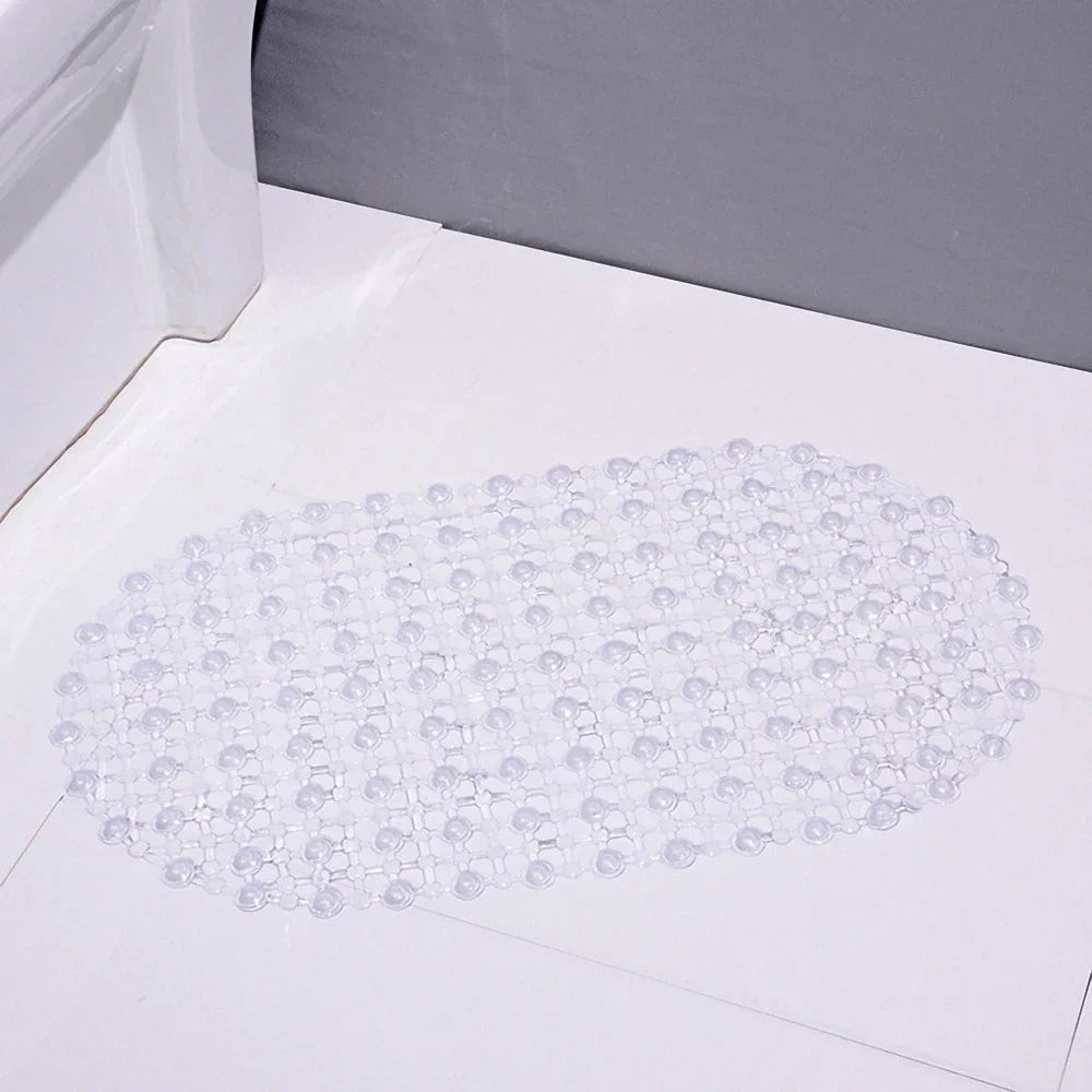 PVC Anti-Skid Bath Mat – Soft Non-Slip Shower Massage Mat with Suction Cups