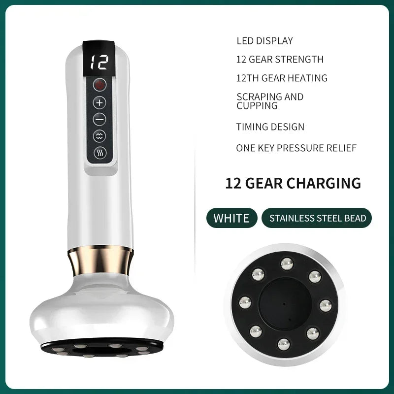 Tricolor Electric GuaSha Massager – Anti-Cellulite Vacuum & Infrared Slimming