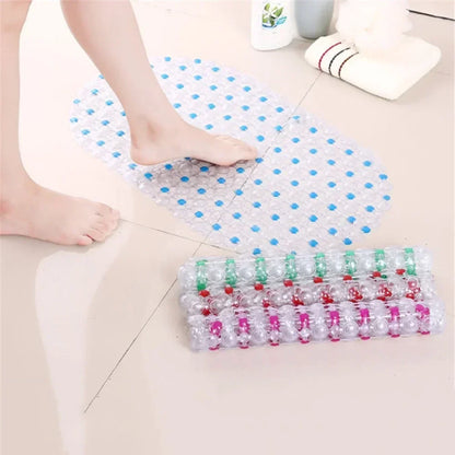 PVC Anti-Skid Bath Mat – Soft Non-Slip Shower Massage Mat with Suction Cups