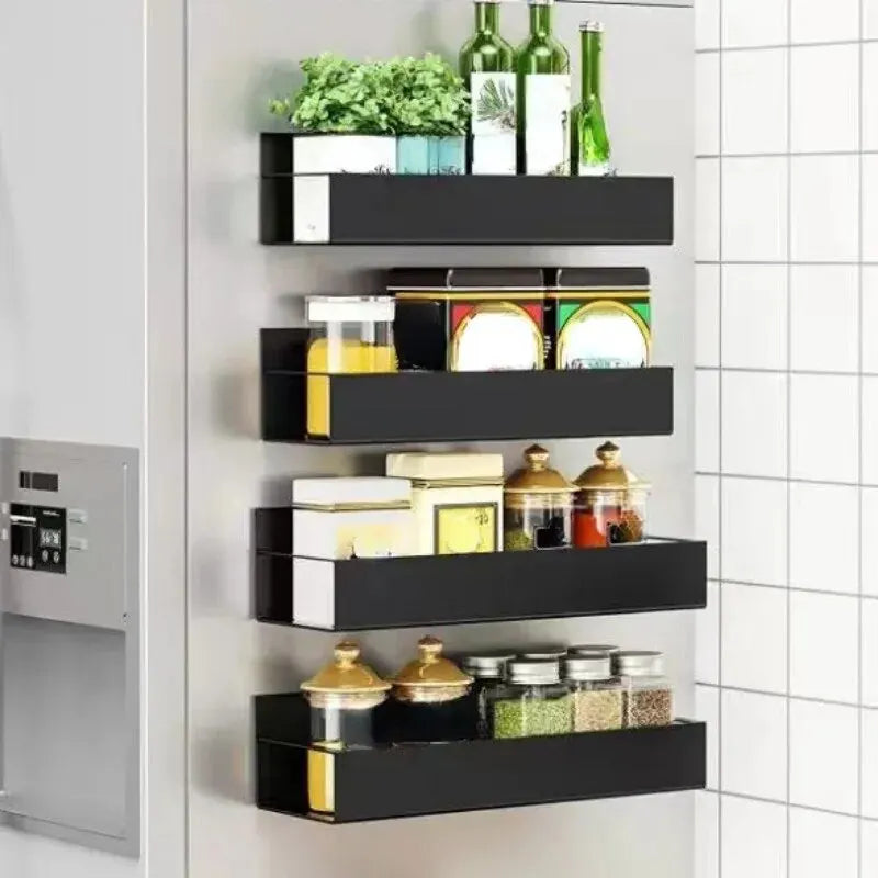 2PCS Magnetic Storage Rack – Kitchen & Laundry Side Shelf Organizer
